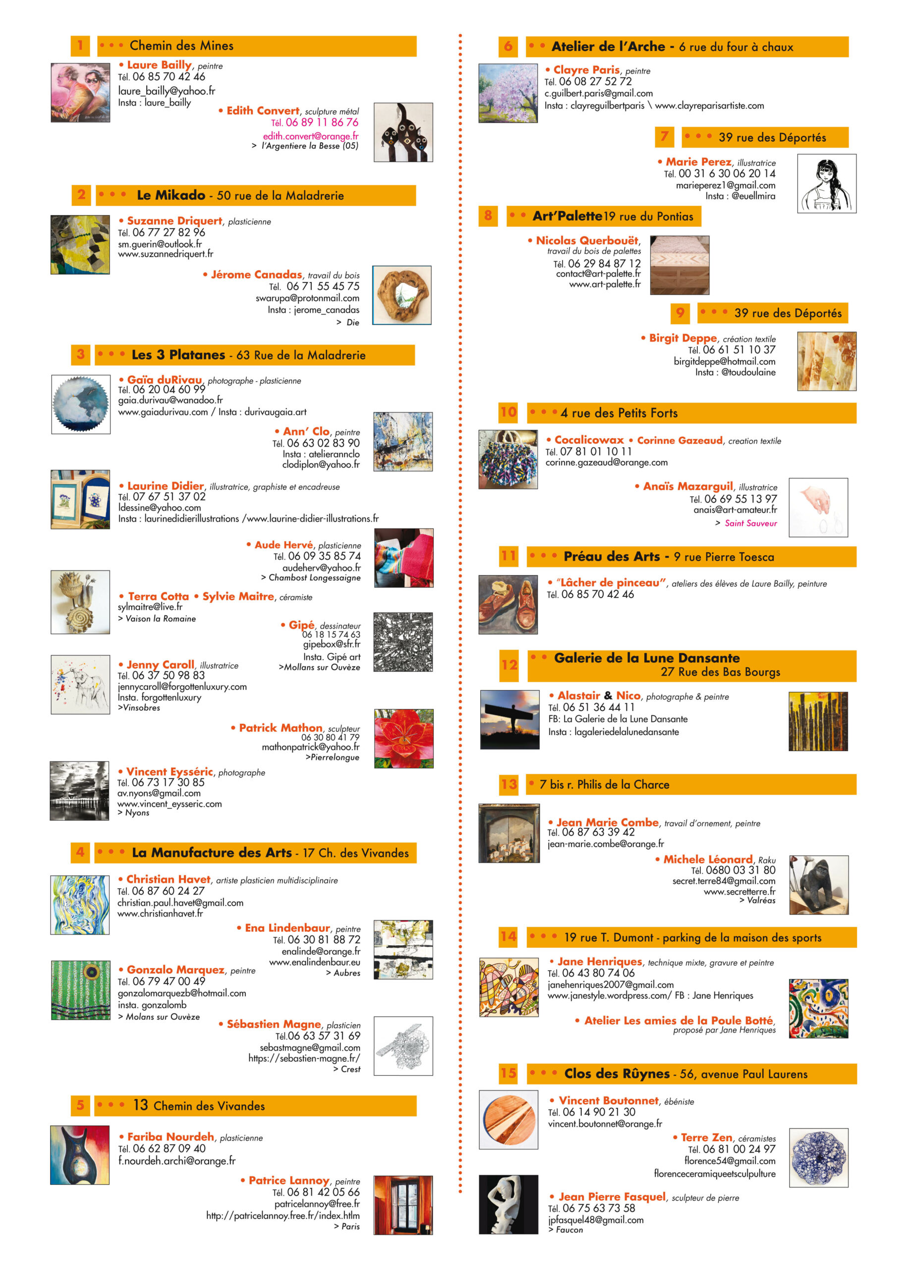 Parcours des Ateliers d'Artistes et Artisans de Nyons