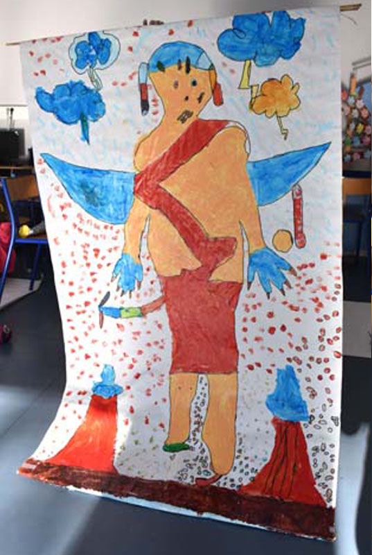 Ateliers pour enfants, arts plastiques, peinture, collage, terre, pastel, crayons, papier mâché, encre, feutre, activité, coloriage,