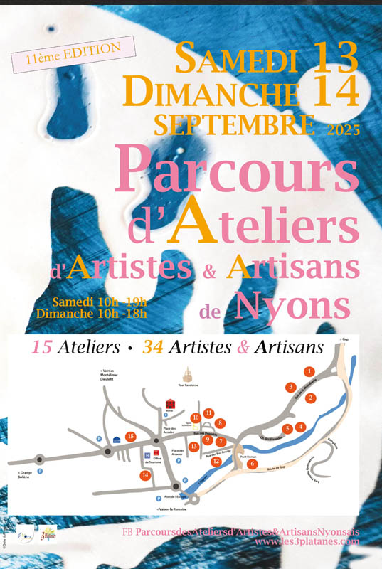 Parcours des Ateliers d'Artistes et Artisans 2025